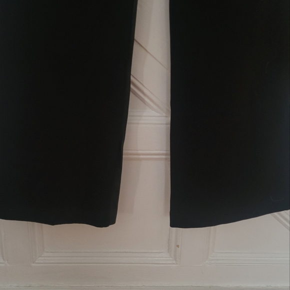 ISABEL U.S.A Vintage Chic Black Genuine Leather Flare Wide Leg Pants  Size 2 - Picture 9 of 9